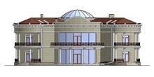 Проект роскошной резиденции с куполообразной крышей