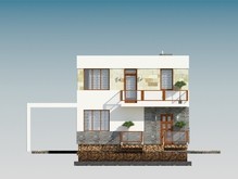 Красивый проект красивого классического дома с гаражом и мансардой