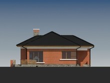 Красивый проект дома с кирпичным фасадом и сауной