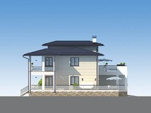 Оригинальный проект 2х этажного удобного дома с плоской крышей