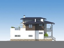 Оригинальный проект 2х этажного удобного дома с плоской крышей