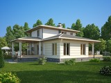 Оригинальный проект удобного современного дома 300 m²