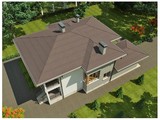 Оригинальный проект дома хай тек до 300 m² с террасой