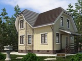 Оригинальный проект малогабаритного простого дома площадью 100 m²