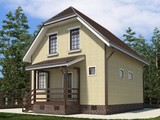 Оригинальный проект малогабаритного простого дома площадью 100 m²