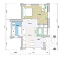 Архитектурный проект компактного домика 70 м