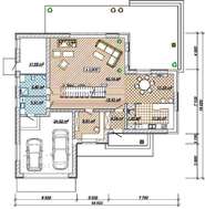 Проект светлой загородной усадьбы площадью 320 m²