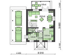 Схемы одноэтажных домов для узких участков: особенности