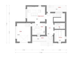 Красивый проект коттеджа с гаражом и дополнительной комнатой на первом этаже