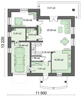 Красивый проект красивого коттеджа с кирпичным фасадом