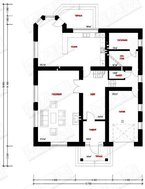 Красивый проект коттеджа в классическом стиле с 3-я спальнями на втором этаже