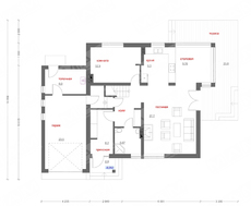 Красивый проект стильного элегантного коттеджа с гаражом