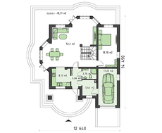 Красивый проект классического дома с двумя эркерами