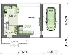 Красивый проект маленького уютного дома хай-тек