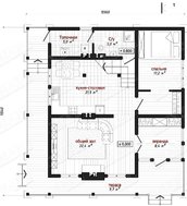 Красивый проект коттеджа с мансардой в каркасе