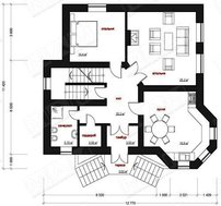 Красивый проект современного большого трехэтажного дома с беседкой