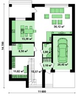 Проект для строительства красивого современного дома