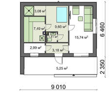 Проект просторной удобной бани в современном стиле