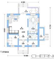 Проект 2-х этажного коттеджа 130 м