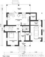 Проект аккуратного двухэтажного коттеджа площадью 200 m²