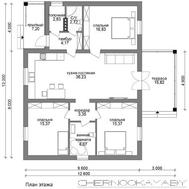 Проект компактного и уютного деревенского домика