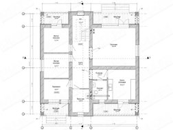 Проект светлого 2х этажного дома 12 на 12 площадью 240 m²