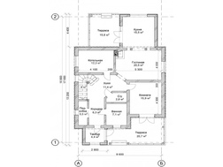 Оригинальный проект коттеджа с террасой и балконом площадью 200 m²