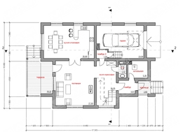 Коттедж с мансардой 10м на 17м