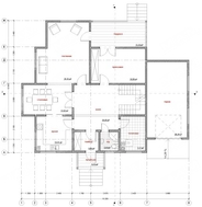 Оригинальный проект мансардного коттеджа с деревянной отделкой фасада