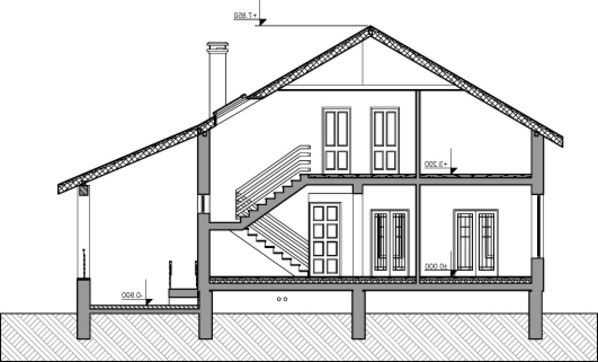 Оригинальный проект загородного особняка с гаражом и зимним садом