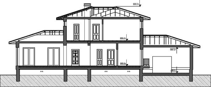 Оригинальный проект удобного современного дома 300 m²