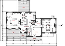 Оригинальный проект удобного современного дома 300 m²