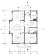 Оригинальный проект мансардного классического дома