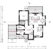 Оригинальный проект жилого дома с террасой и навесом для автомобиля