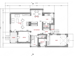 Оригинальный проект дома хай тек до 300 m² с террасой
