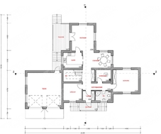 Оригинальный проект жилого загородного дома 220 m² с террасой