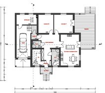 Оригинальный проект жилого дома с террасой и удобной планировкой
