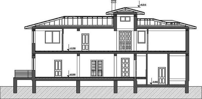 Оригинальный проект 2х этажного удобного дома с плоской крышей