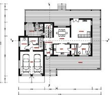Оригинальный проект 2х этажного удобного дома с плоской крышей