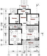 Оригинальный проект жилого светлого дома с мансардой