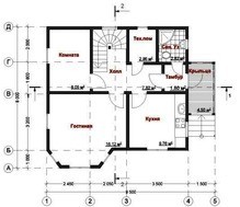 Оригинальный проект малогабаритного простого дома площадью 100 m²