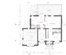 Оригинальный проект большого просторного загородного коттеджа