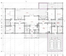 Оригинальный проект 2х этажного загородного жилого дома с деревянным фасадом