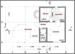 Проект комфортной бани с крытым крыльцом