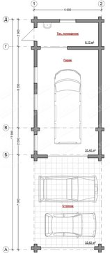 Удобный гараж с деревянным фасадом