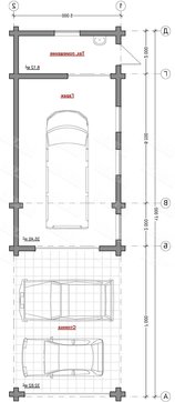 Удобный гараж с деревянным фасадом